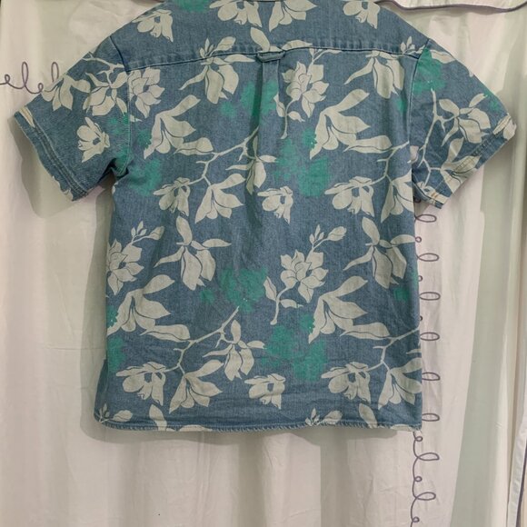 Disney Parks Shirt Mens S Princess and the Frog Denim Floral Color Me Courtney - Picture 2 of 5